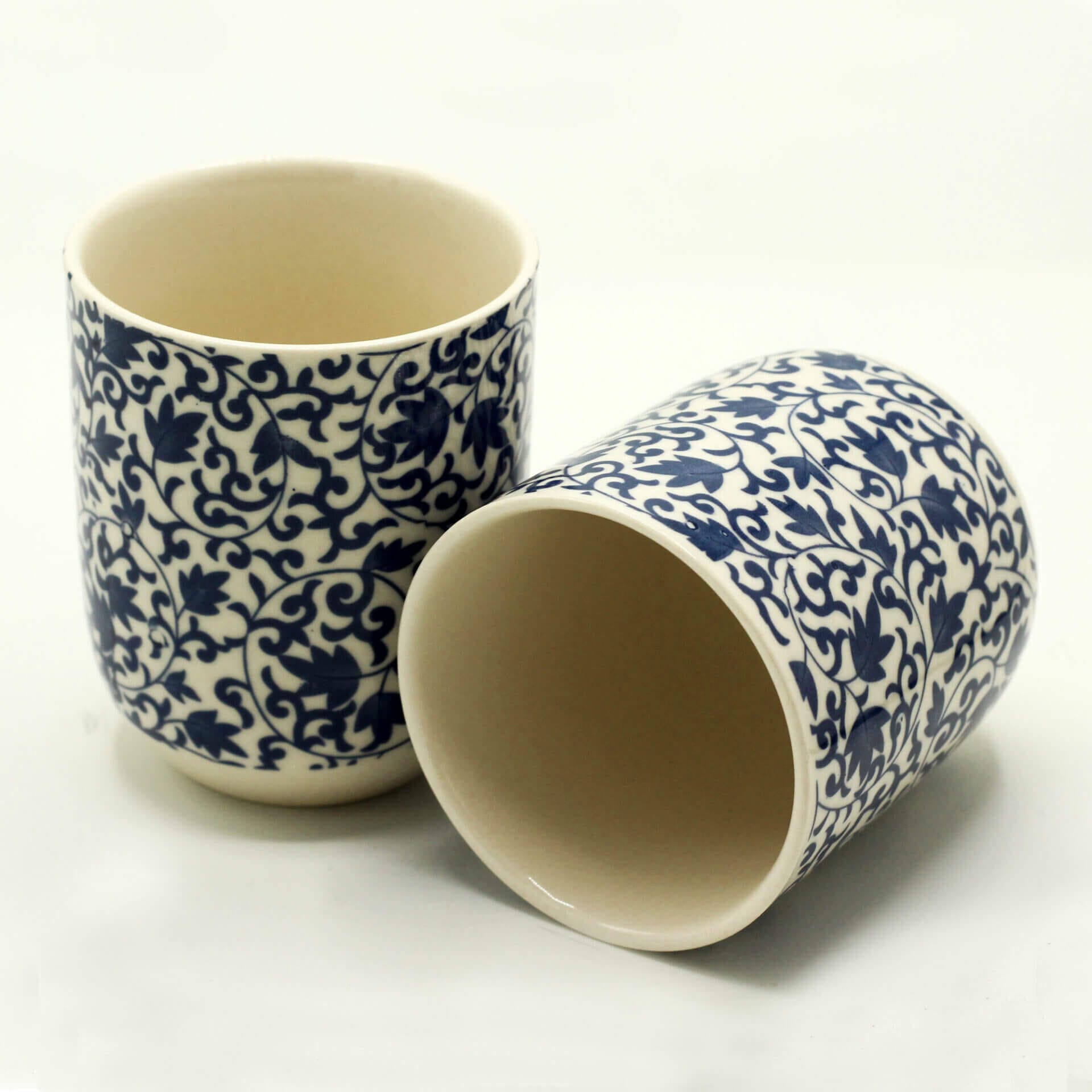 Herbal Tea Cup – Blue Pattern x 6